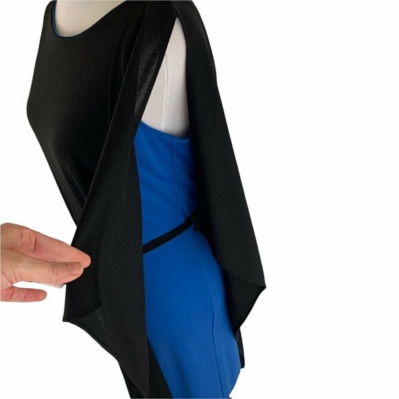 BCBGMaxAzria Women's S Small Combo Dress Layered Decorative Belt Flutter Sleeve - Picture 8 of 12